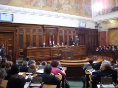 30 January 2012 National Assembly Speaker Prof. Dr Slavica Djukic Dejanovic opens the public hearing on “The National Assembly on the Road to European Integration”